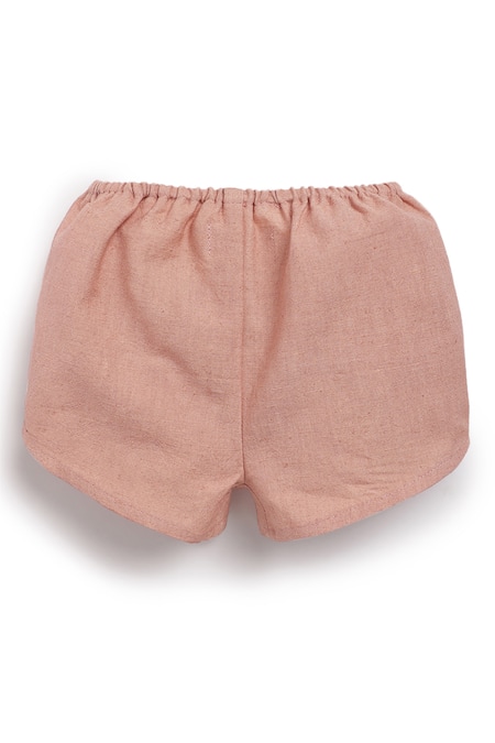 Buy Tiber Taber Pink Cotton Embroidery Floral Dress Set Buy_Tiber Taber_Pink Cotton Embroidery Floral Dress Set