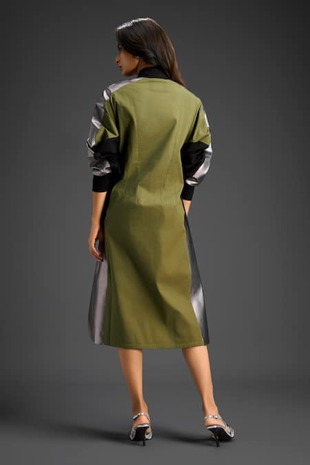 Deepika Arora Designer Green Cotton Dress 