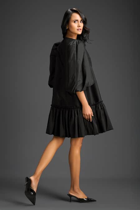 Deepika Arora Black & Rust Designer Dress 