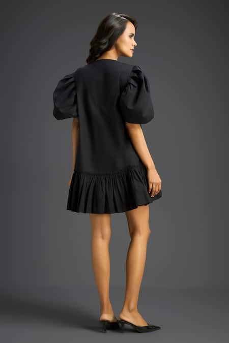 Deepika Arora Black Designer Dress with Embellishments 