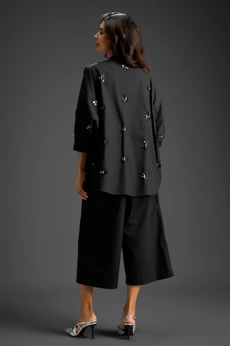 Deepika Arora Black Designer Shirt & Pant Set 