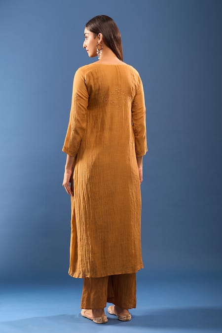 Samyukta Singhania Chanderi Chikankari Kurta Set 