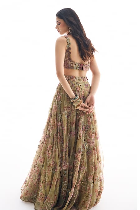 Ridhima Bhasin Mint Green Designer Lehenga Set