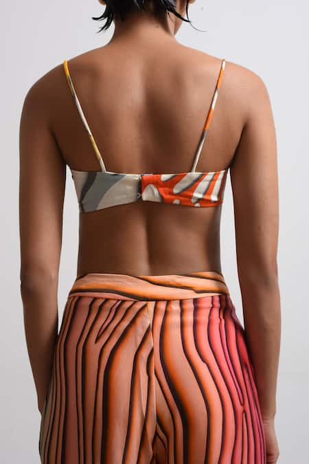 Buy_Forty Four_Multi Color Satin V-neck Printed Breeze Co-ord Set _Online_at_Aza_Fashions