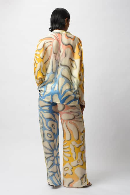 Forty Four Printed Satin Breeze Co-ord Set 