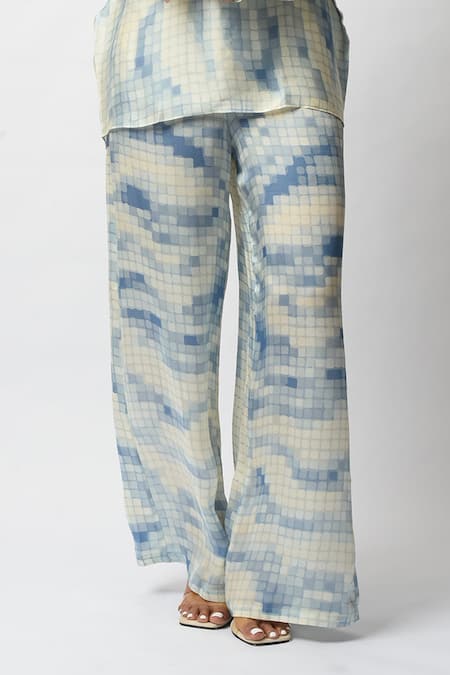 Buy_Forty Four_Multi Color Satin Scoop Neck Printed Breeze Co-ord Set _Online_at_Aza_Fashions