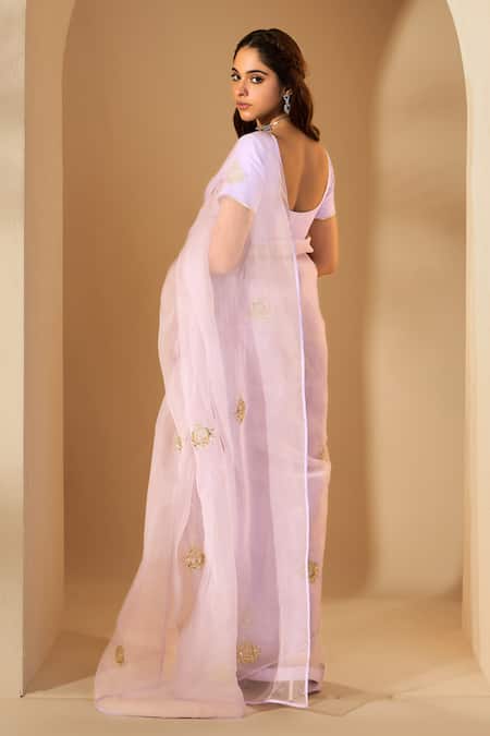 Roohbyridhimaa Lilac Chaandni Saree Set 