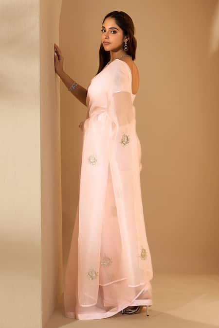 Roohbyridhimaa Powder Pink Chaandni Saree Set 