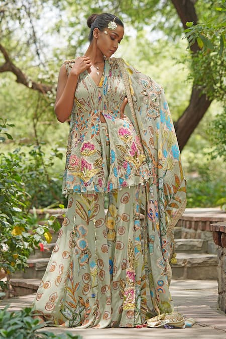 Soniya G Floral Print Georgette Kurta Set 