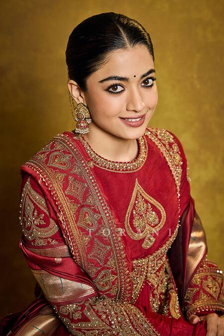 Buy Torani Red Muslin, Silk Embroidery Round Neck Shamse Arshi Jacket Set Online at Aza Fashions Buy_Torani_Red Muslin, Silk Embroidery Round Neck Shamse Arshi Jacket Set_Online_at_Aza_Fashions