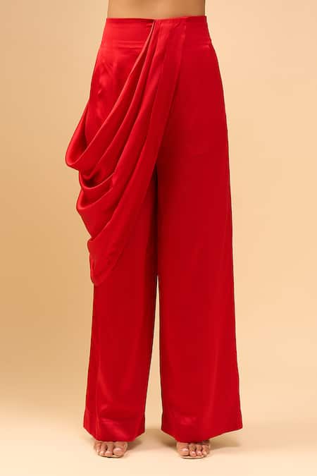 Buy Anamika Khanna Beige Embroidery V-neck Red Waistcoat And Pant Set Online at Aza Fashions Buy_Anamika Khanna_Beige Embroidery V-neck Red Waistcoat And Pant Set _Online_at_Aza_Fashions