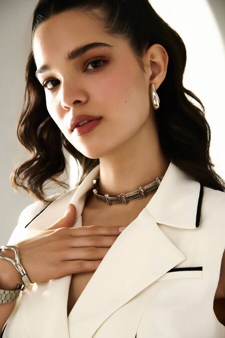 Label Deepika Nagpal Ivory Crepe Riviera Co-ord Set at Aza Fashions Label Deepika Nagpal_Ivory Crepe Riviera Co-ord Set_at_Aza_Fashions