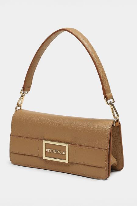 Buy_Ritu Kumar_Brown Designer Leather Handbag _Online_at_Aza_Fashions