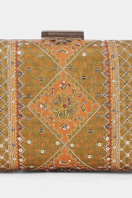 RI.Ritu Kumar Multi Color Embroidery, Sequins Designer Clutch at Aza Fashions RI.Ritu Kumar_Multi Color Embroidery, Sequins Designer Clutch _at_Aza_Fashions