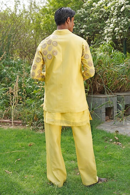 Soniya G Designer Yellow Silk-Blend Kurta Set 