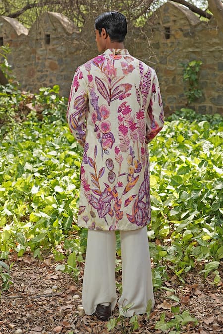 Soniya G Ivory Floral Print Kurta Set 