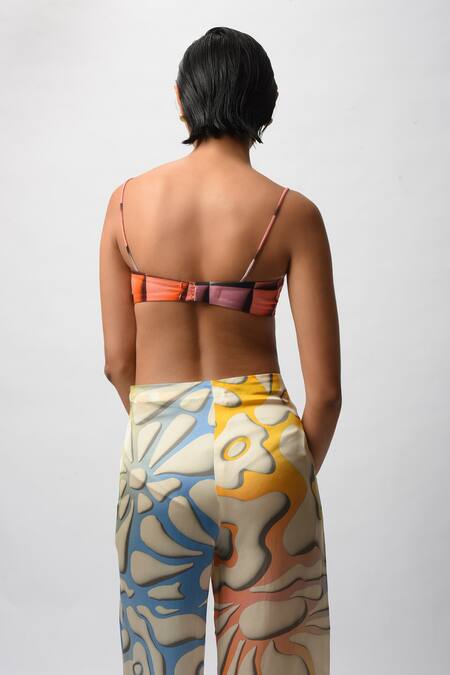 Buy_Forty Four_Multi Color Satin Scoop Neck Printed Breeze Co-ord Set 