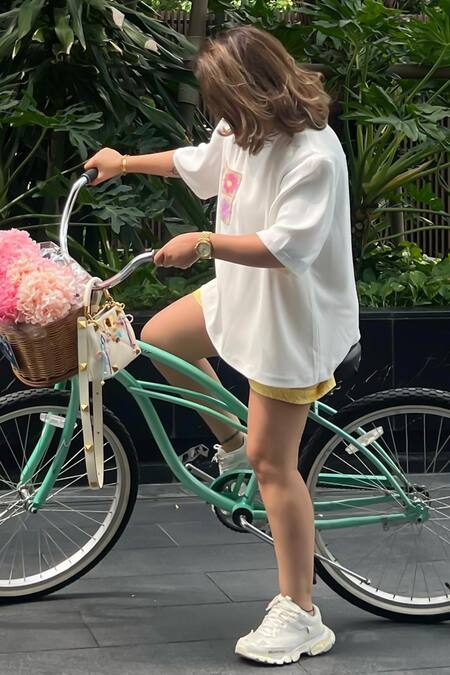 Sonam Parmar Jhawar_Yellow Cotton Embroidery Round Neck Shorts And Top Set_Online_at_Aza_Fashions