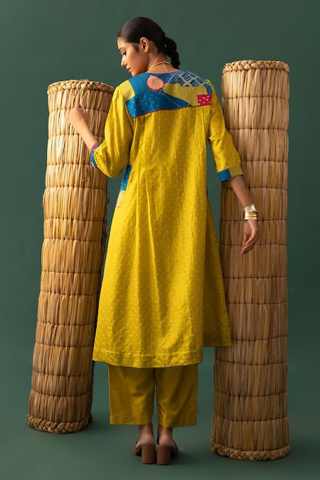 Naina Jain Patchwork Bandhani Kurta Set 