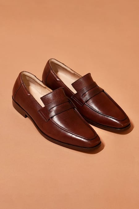 Dmodot Brown Leather Designer Shoes