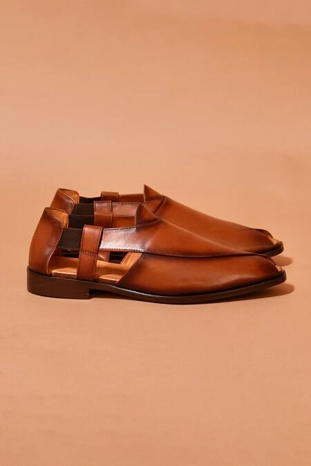Buy_Dmodot_Brown Pesha Piazzo Bruno Loafers_Online_at_Aza_Fashions