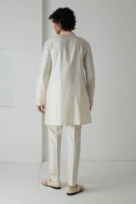 Chhaya Mehrotra Ivory Mirror Embroidered Kurta Set 