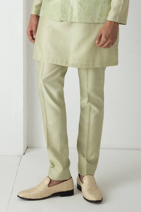 Buy Chhaya Mehrotra Teal Silk, Brocade, Chanderi Embroidery Green Esper Bandi Set Online at Aza Fashions Buy_Chhaya Mehrotra_Teal Silk, Brocade, Chanderi Embroidery Green Esper Bandi Set _Online_at_Aza_Fashions