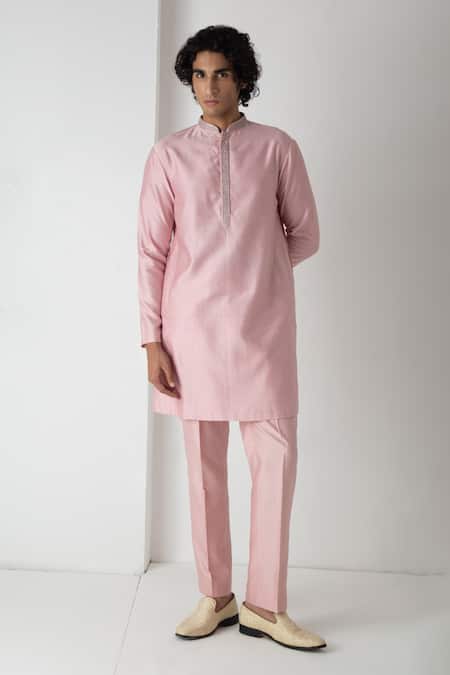 Buy Chhaya Mehrotra Pink Silk, Brocade, Chanderi Blooming Tanchui Bundi Set Online at Aza Fashions Buy_Chhaya Mehrotra_Pink Silk, Brocade, Chanderi Blooming Tanchui Bundi Set _Online_at_Aza_Fashions