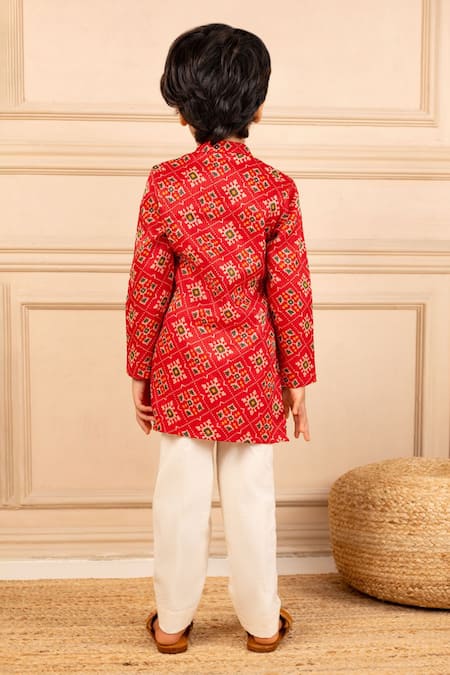 JILMIL DREAMWEAR Red Digital Patola Print Kurta Set 