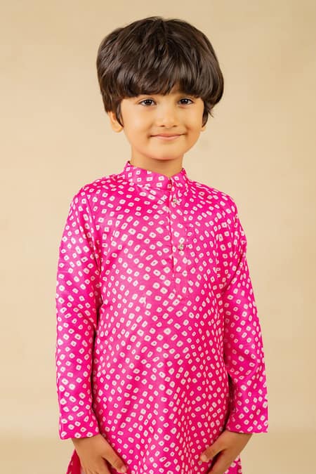 JILMIL DREAMWEAR Pink Silk Digital Printed Kurta And Pant Set at Aza Fashions JILMIL DREAMWEAR_Pink Silk Digital Printed Kurta And Pant Set _at_Aza_Fashions