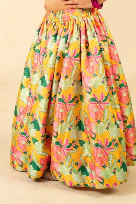 Shop JILMIL DREAMWEAR Pink Brocade Embroidery Digital Print Lehenga Set Online at Aza Fashions Shop_JILMIL DREAMWEAR_Pink Brocade Embroidery Digital Print Lehenga Set _Online_at_Aza_Fashions