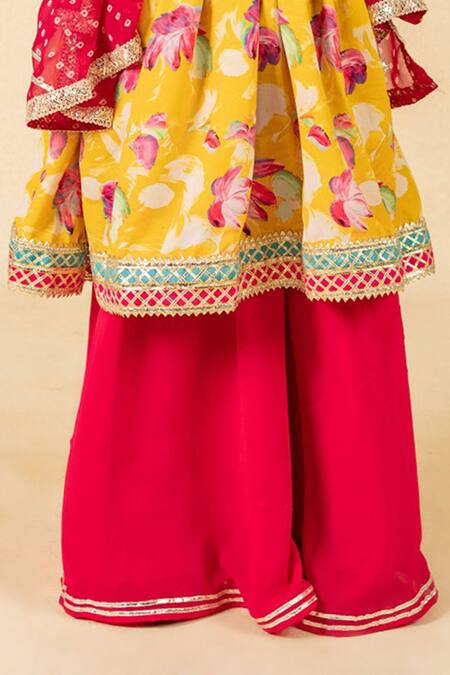 Shop JILMIL DREAMWEAR Yellow Silk Embroidery Anarkali Set Online at Aza Fashions Shop_JILMIL DREAMWEAR_Yellow Silk Embroidery Anarkali Set _Online_at_Aza_Fashions