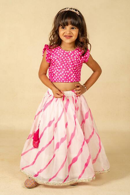 Buy JILMIL DREAMWEAR Pink Cotton Embroidered Top And Lehenga Set Online at Aza Fashions Buy_JILMIL DREAMWEAR_Pink Cotton Embroidered Top And Lehenga Set _Online_at_Aza_Fashions