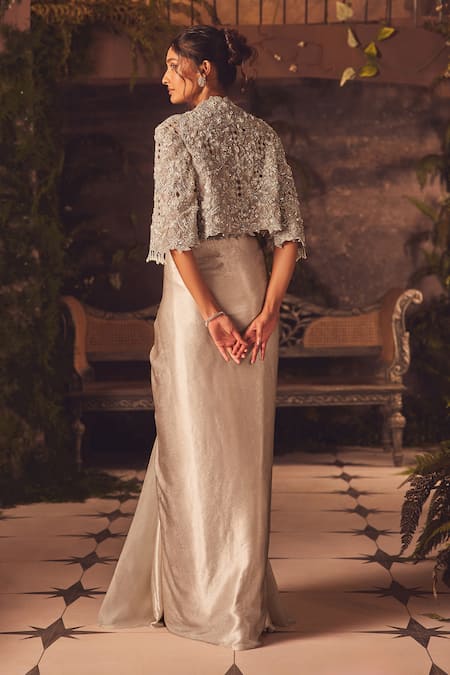 Roqa Ivory Designer Jacket Blouse Skirt Set 