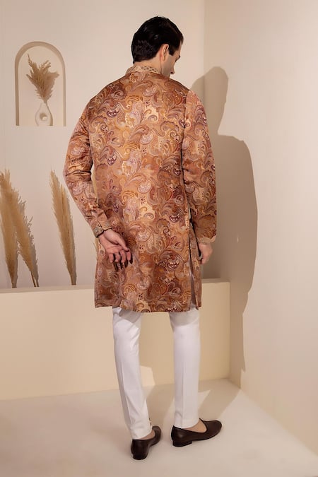 Char Chaand Designer Silk Kurta 