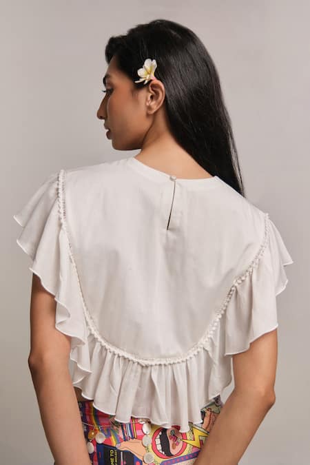 Shimona Mother of Pearl Cotton Silk Top 