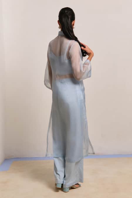 Shimona Azure Designer Kurta Pant Set 