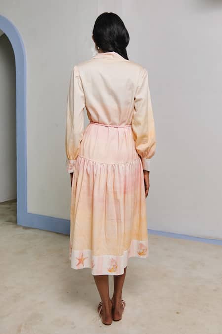 Shimona Yellow Reef Shirt Dress 