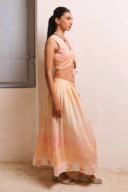 Shimona Yellow Reef Skirt Set 