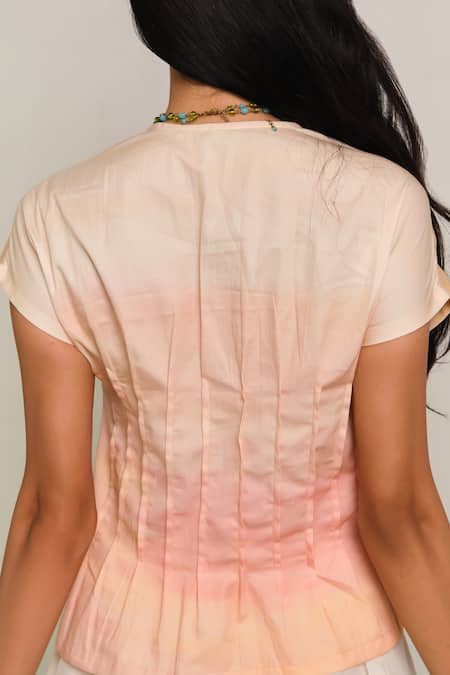 Shimona Yellow Reef Tie Up Top 