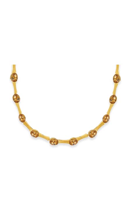 ESME_Gold Plated Designer Choker _Online_at_Aza_Fashions