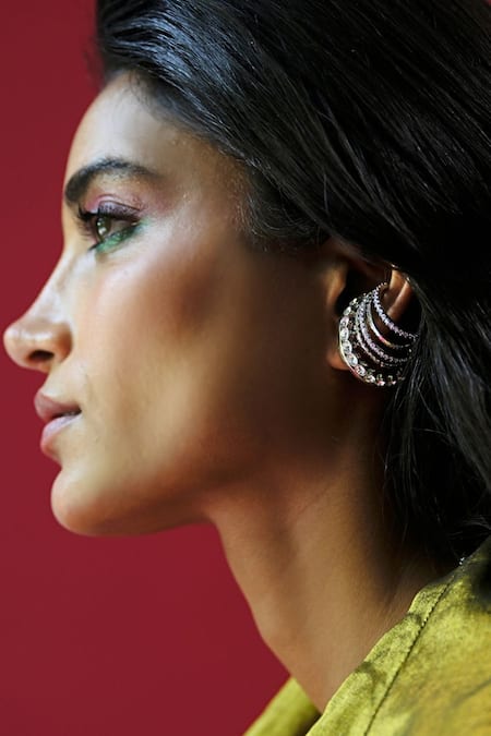 Esme By Aashna Dalmia Silver Designer Earrings 