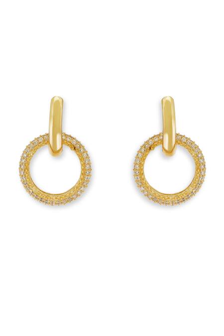 Buy_Esme By Aashna Dalmia_Gold Plated Designer Earrings _Online_at_Aza_Fashions
