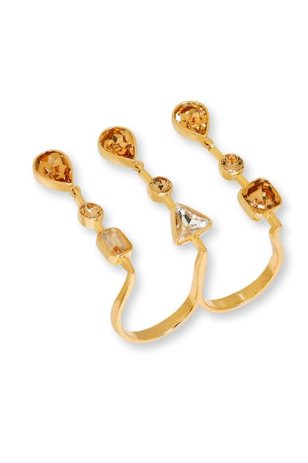 Esme By Aashna Dalmia_Gold Plated Stones Designer Ring _Online_at_Aza_Fashions