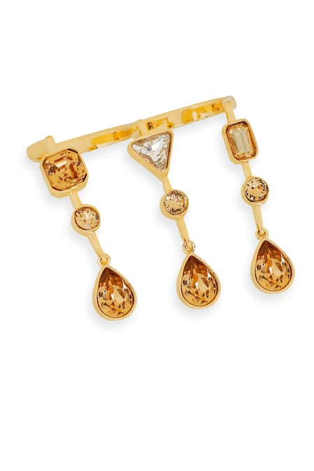 Esme By Aashna Dalmia Gold Plated Designer Ring 