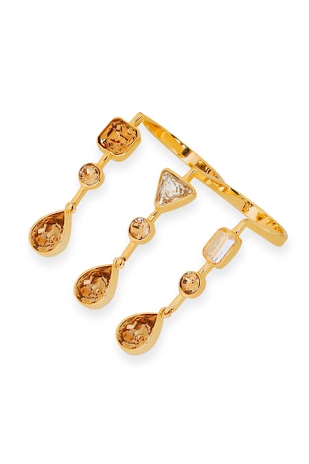 Buy_Esme By Aashna Dalmia_Gold Plated Stones Designer Ring _Online_at_Aza_Fashions