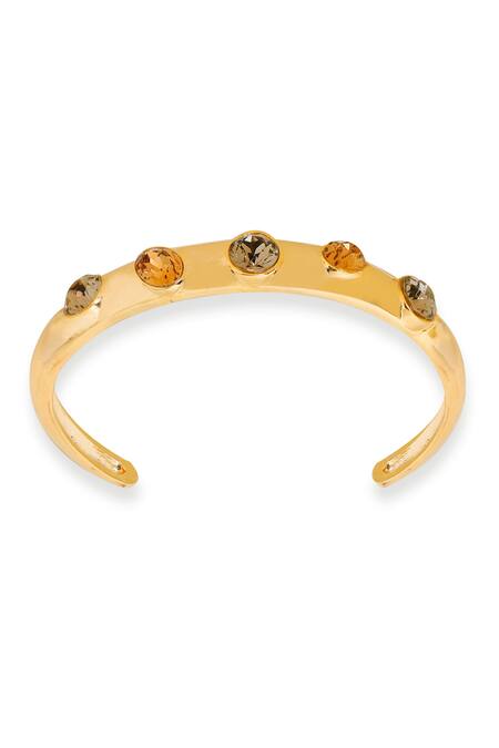 Esme By Aashna Dalmia_Gold Plated Imitation Gemstones Designer Bracelet _Online_at_Aza_Fashions