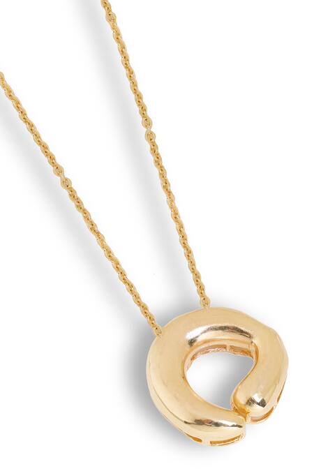 Esme By Aashna Dalmia_Gold Plated Pendant Necklace _at_Aza_Fashions