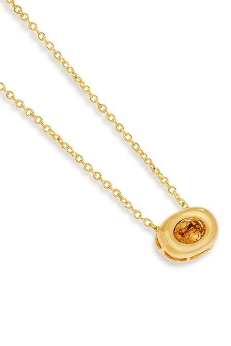 Esme By Aashna Dalmia_Gold Plated Pendant Necklace _Online_at_Aza_Fashions