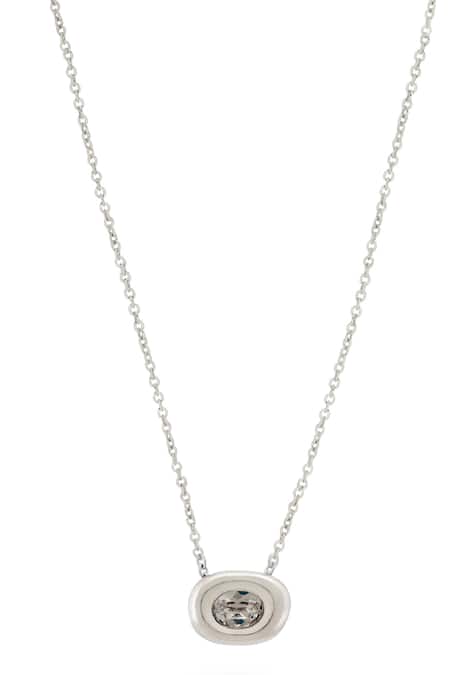 Esme By Aashna Dalmia Silver Plated Pendant Necklace 